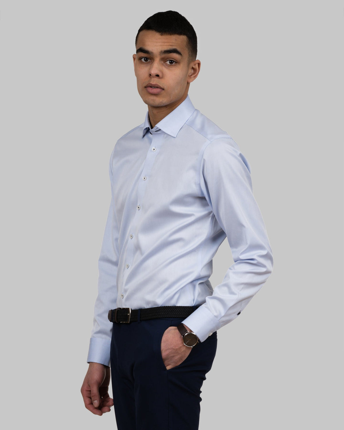 J.Harvest & Frost RB122 Twill Slim Himmelblau, Produktansicht