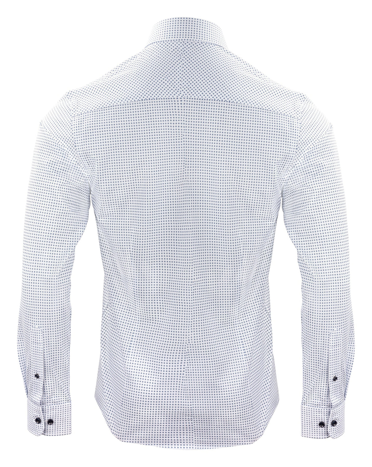 J.Harvest & Frost IB131 Pique Knit Regular Himmelblau gemustert, Rückansicht