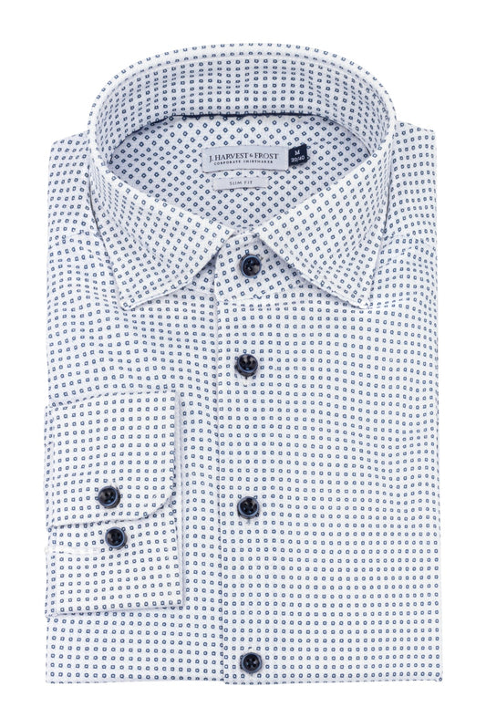 J.Harvest & Frost IB131 Pique Knit Regular Himmelblau gemustert, Produktansicht