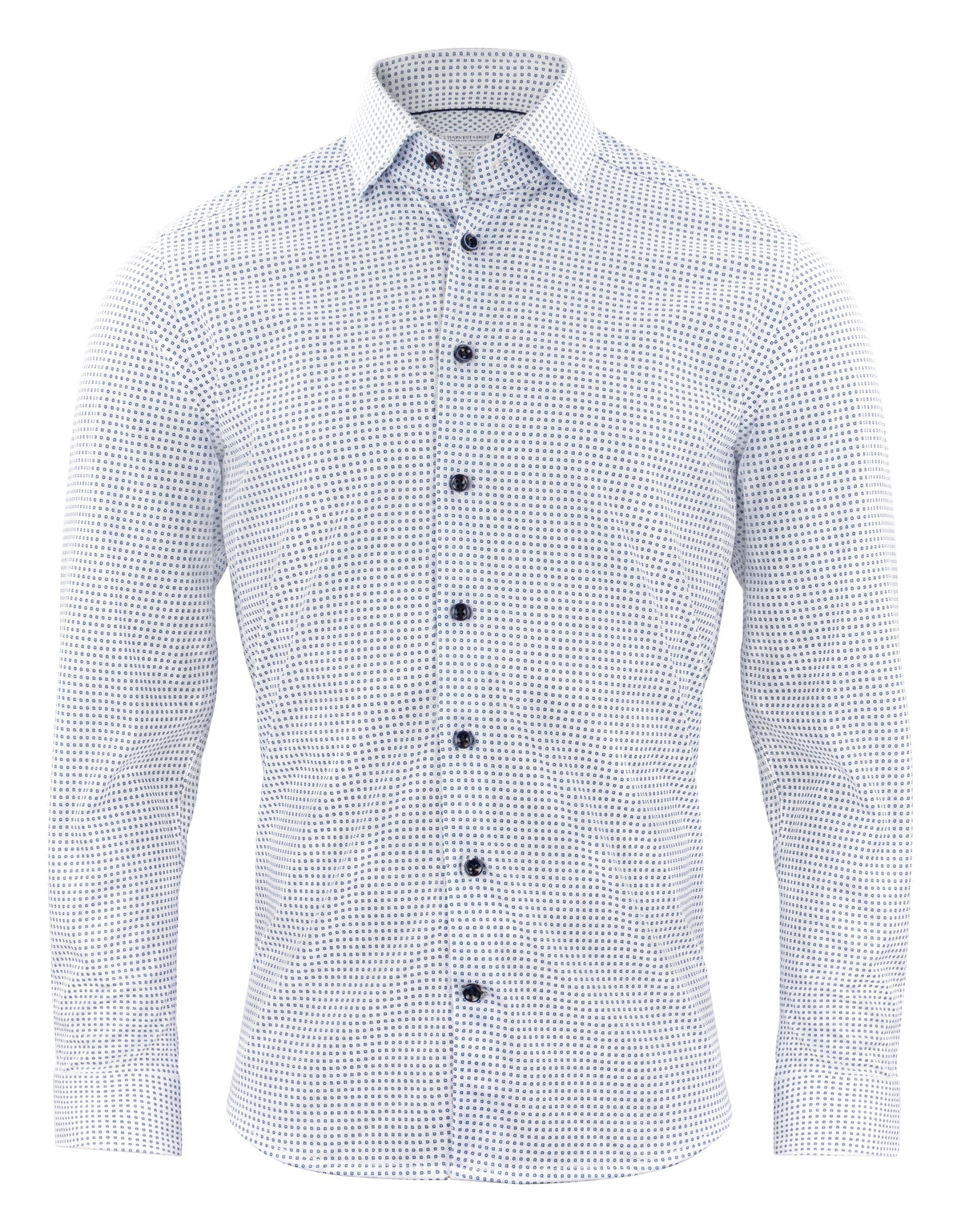J.Harvest & Frost IB131 Pique Knit Regular Himmelblau gemustert, Vorderansicht