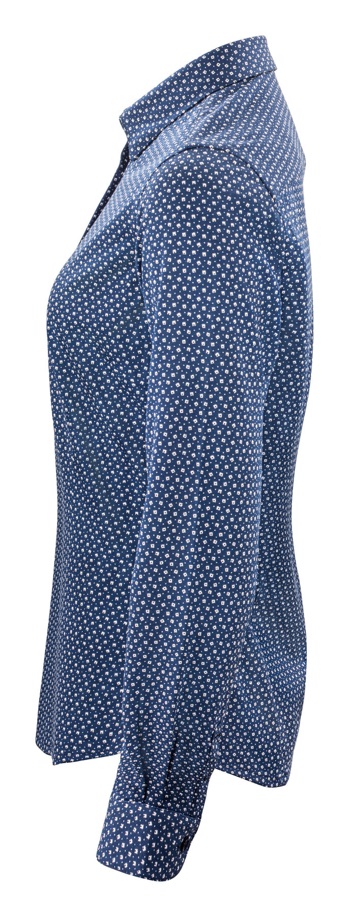 J.Harvest & Frost IB131 Pique Knit Woman Marineblau gemustert, Seitenansicht links
