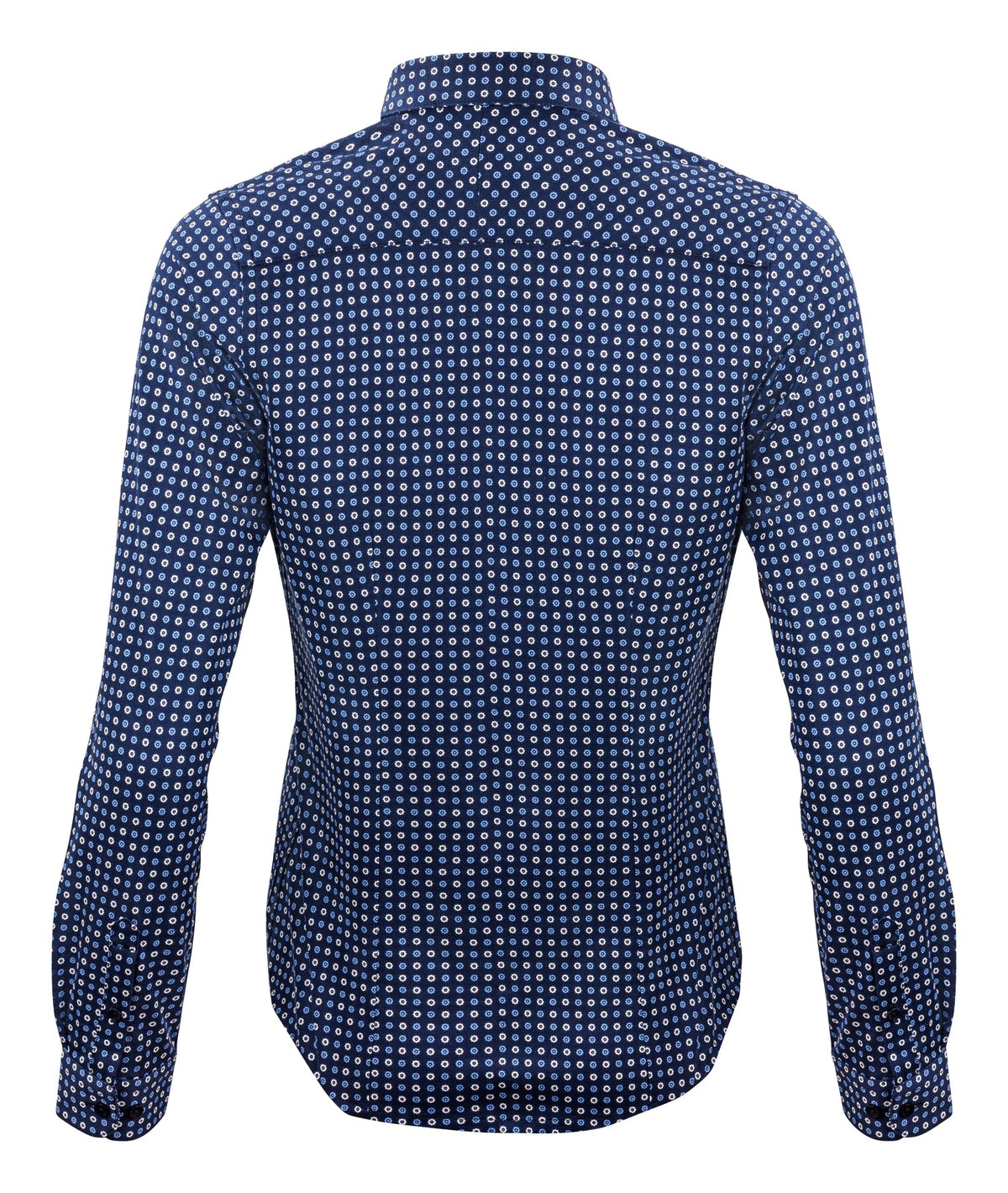 J.Harvest & Frost IB131 Pique Knit Woman Blau gemustert, Rückansicht
