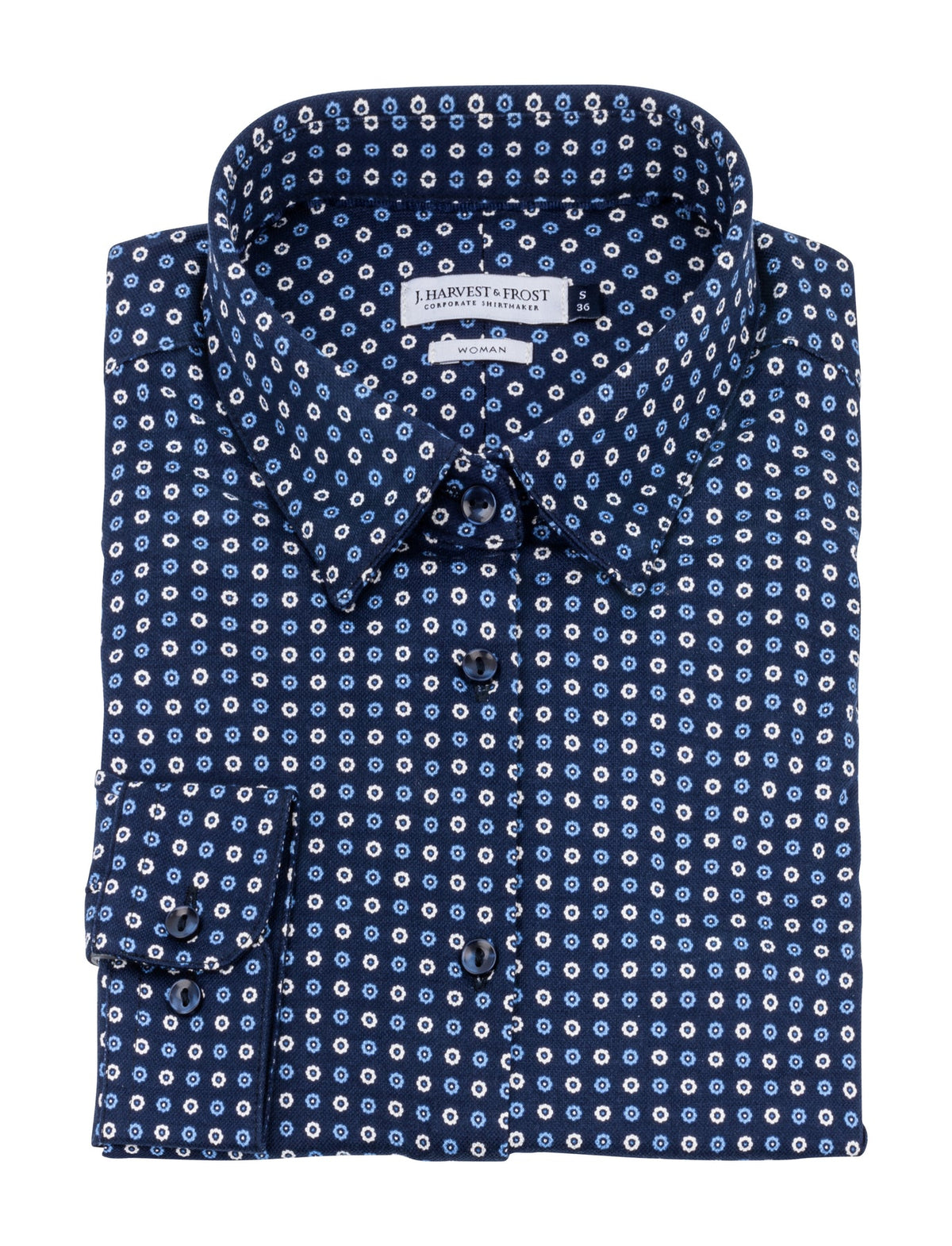 J.Harvest & Frost IB131 Pique Knit Woman Blau gemustert, Produktansicht