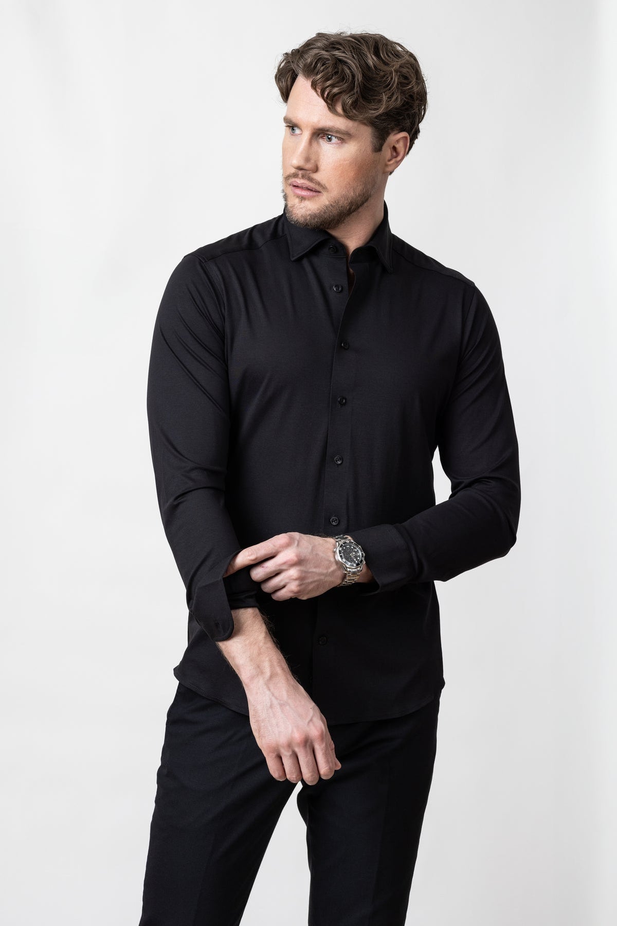 J.Harvest & Frost IB132 Interlock Knit Regular Schwarz, Produktansicht