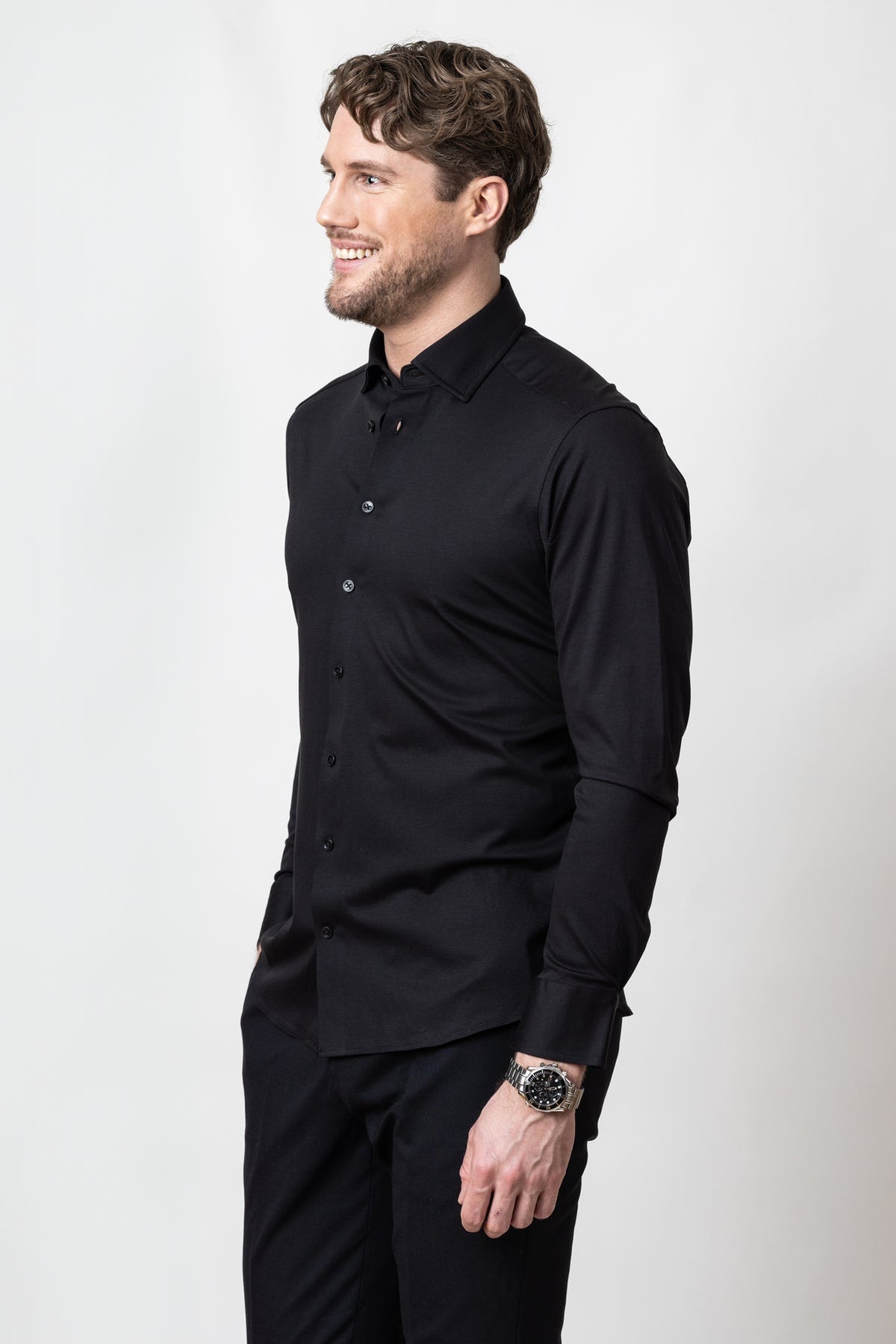 J.Harvest & Frost IB132 Interlock Knit Regular Schwarz, Produktansicht