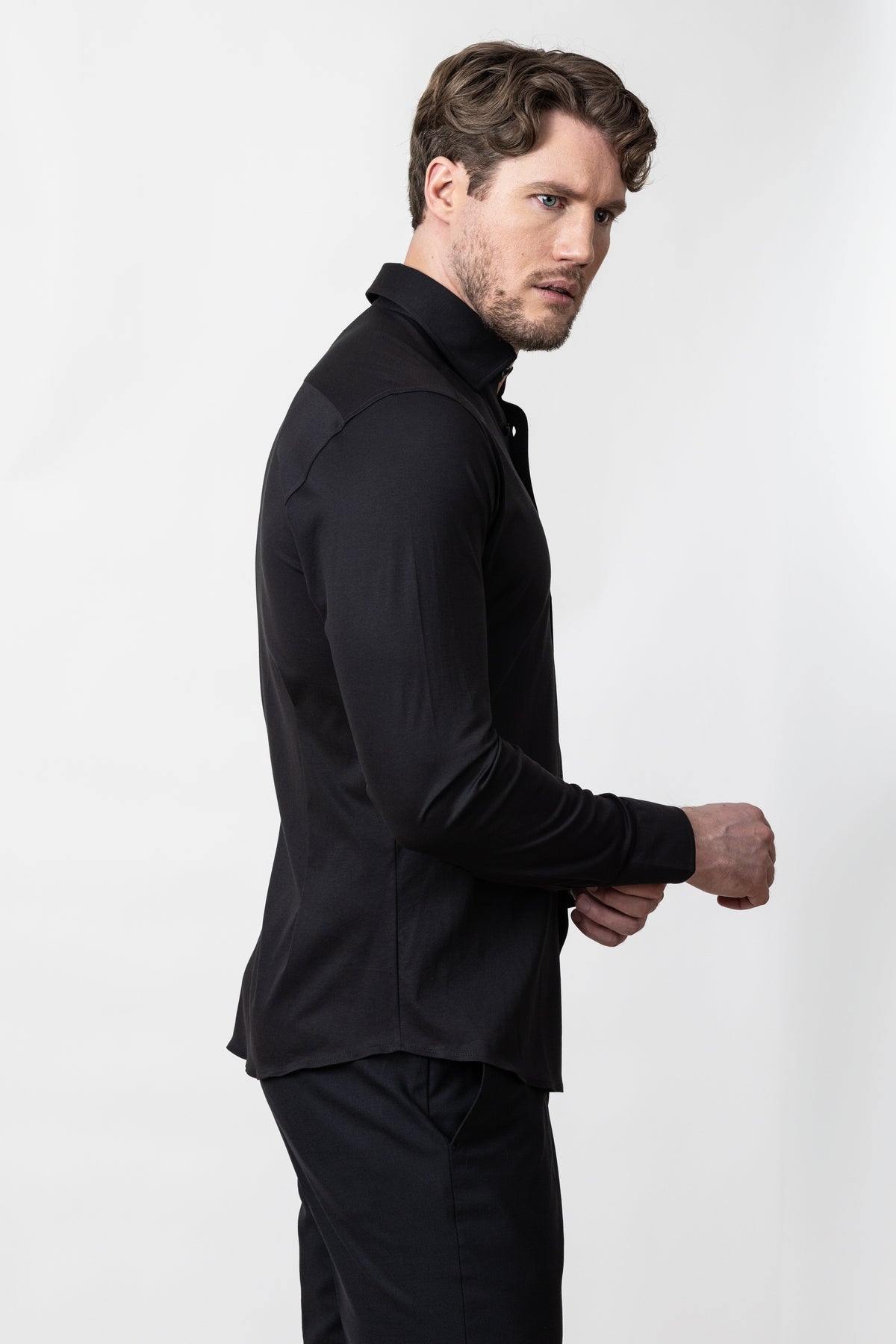 J.Harvest & Frost IB132 Interlock Knit Regular Schwarz, Produktansicht