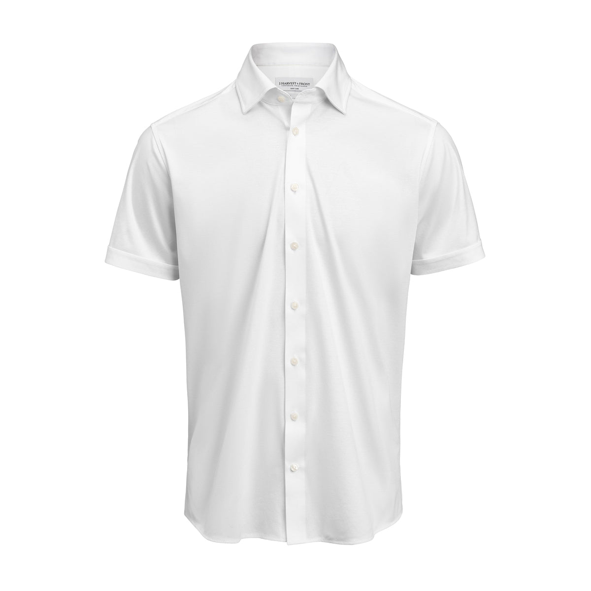 J.Harvest & Frost IB132 Interlock Knit S/S Regular Weiss, Vorderansicht
