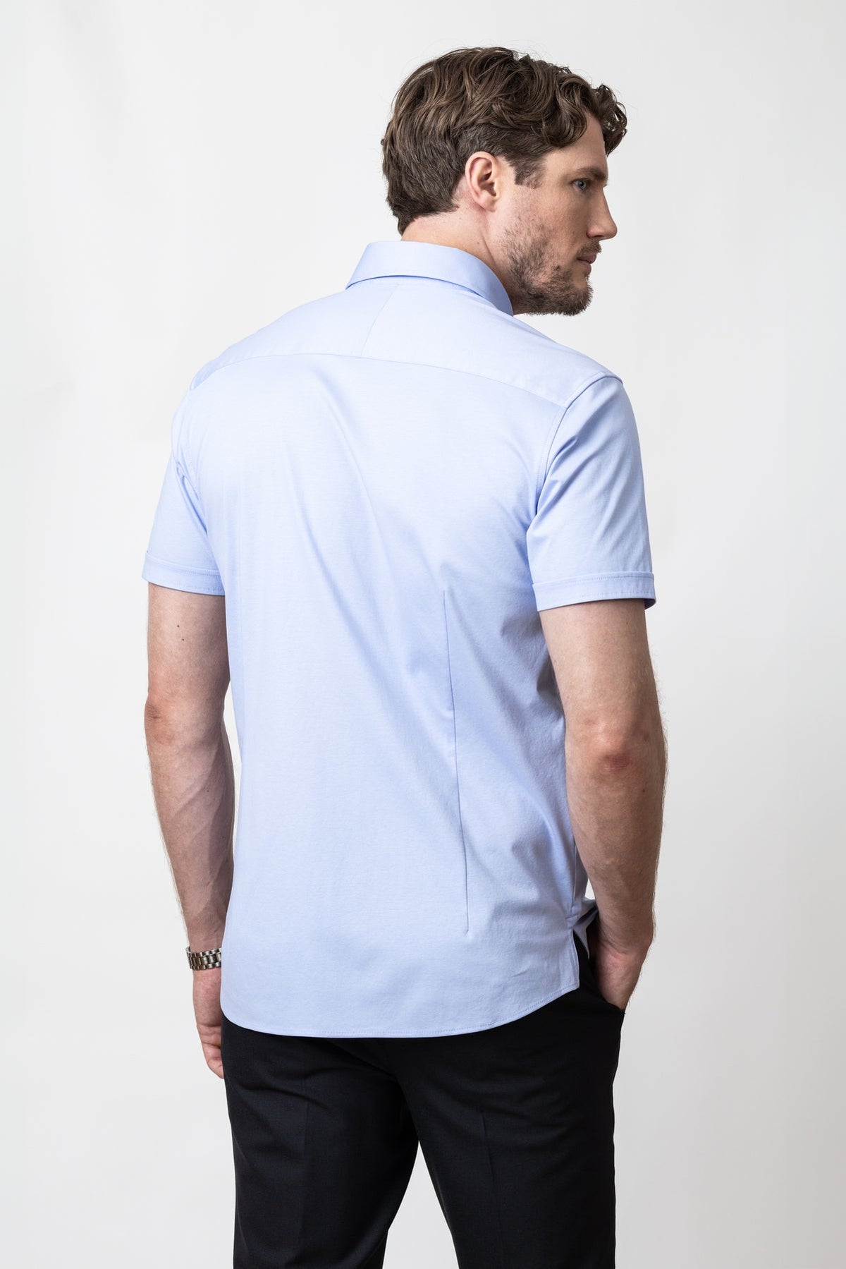J.Harvest & Frost IB132 Interlock Knit S/S Regular Hellblau, Produktansicht