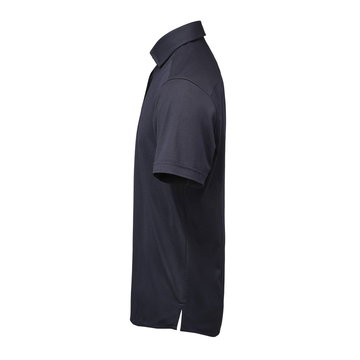 J.Harvest & Frost IB132 Interlock Knit S/S Slim Marineblau, Seitenansicht links