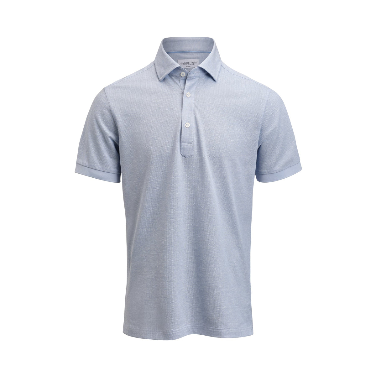 J.Harvest & Frost Indigo Bow 133 S/S Polo Tailored Fit Himmelblau, Vorderansicht