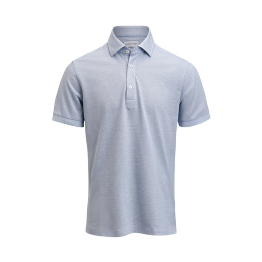 J.Harvest & Frost Indigo Bow 133 S/S Polo Tailored Fit Himmelblau, Vorderansicht
