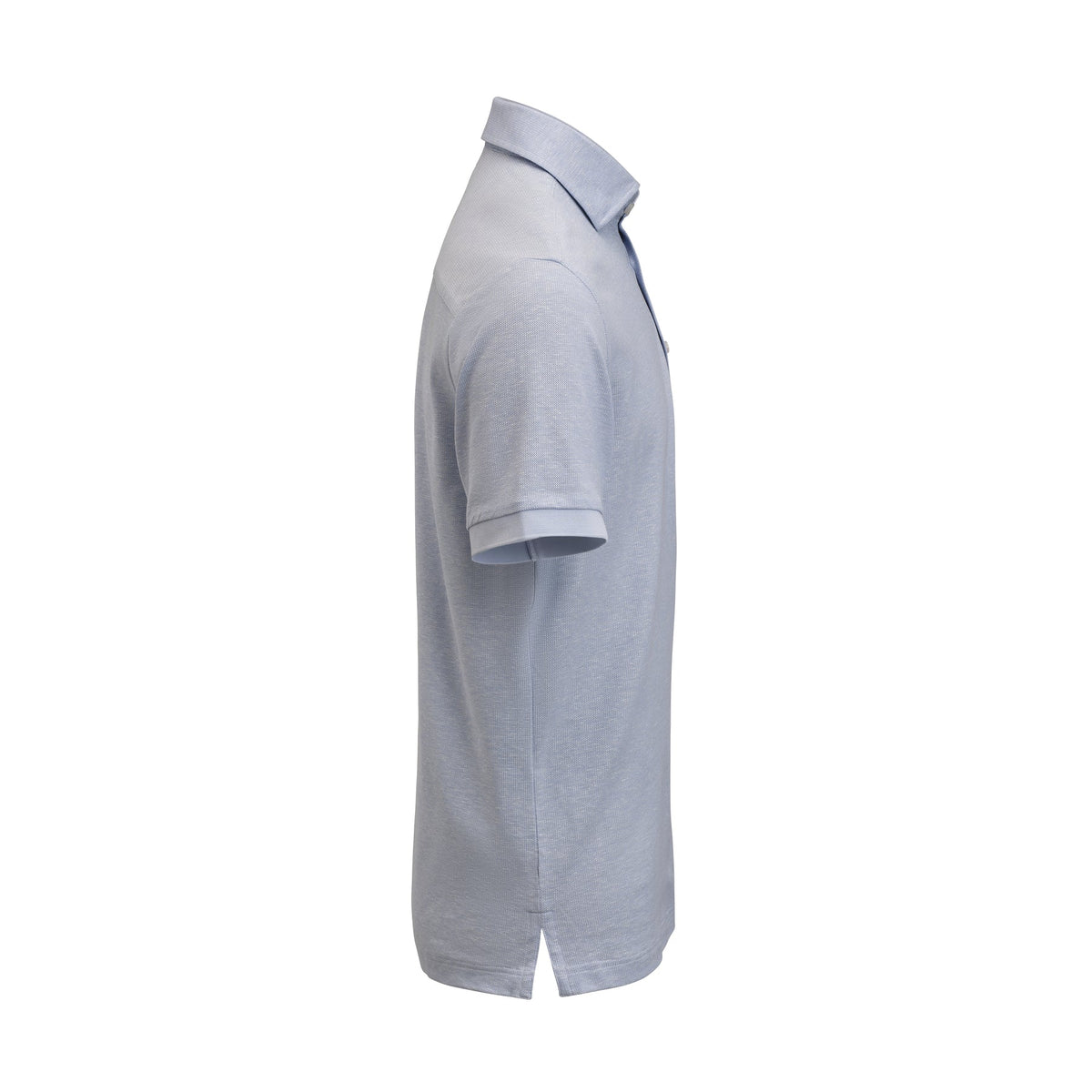 J.Harvest & Frost Indigo Bow 133 S/S Polo Tailored Fit Himmelblau, Seitenansicht rechts