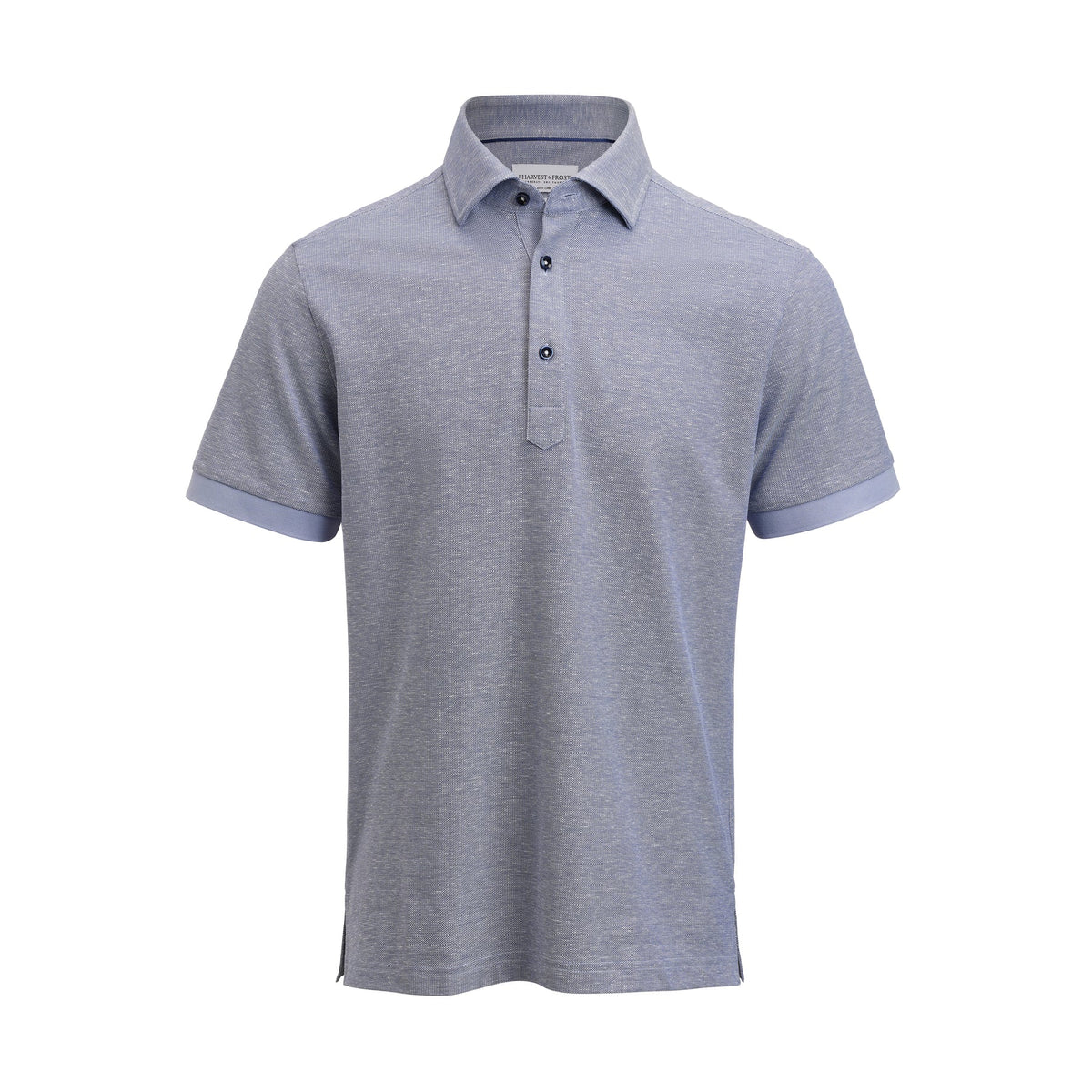 J.Harvest & Frost Indigo Bow 133 S/S Polo Tailored Fit Marineblau, Vorderansicht