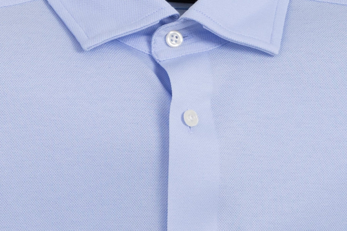 J.Harvest & Frost IB135 Pique Knit Slim Himmelblau, Detailansicht