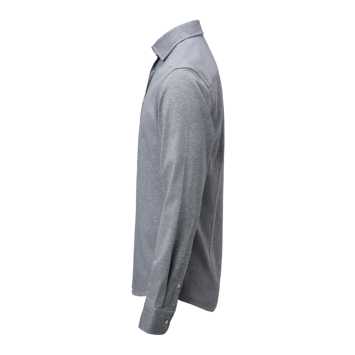 J.Harvest & Frost IB135 Pique Knit Slim Grau meliert, Seitenansicht links