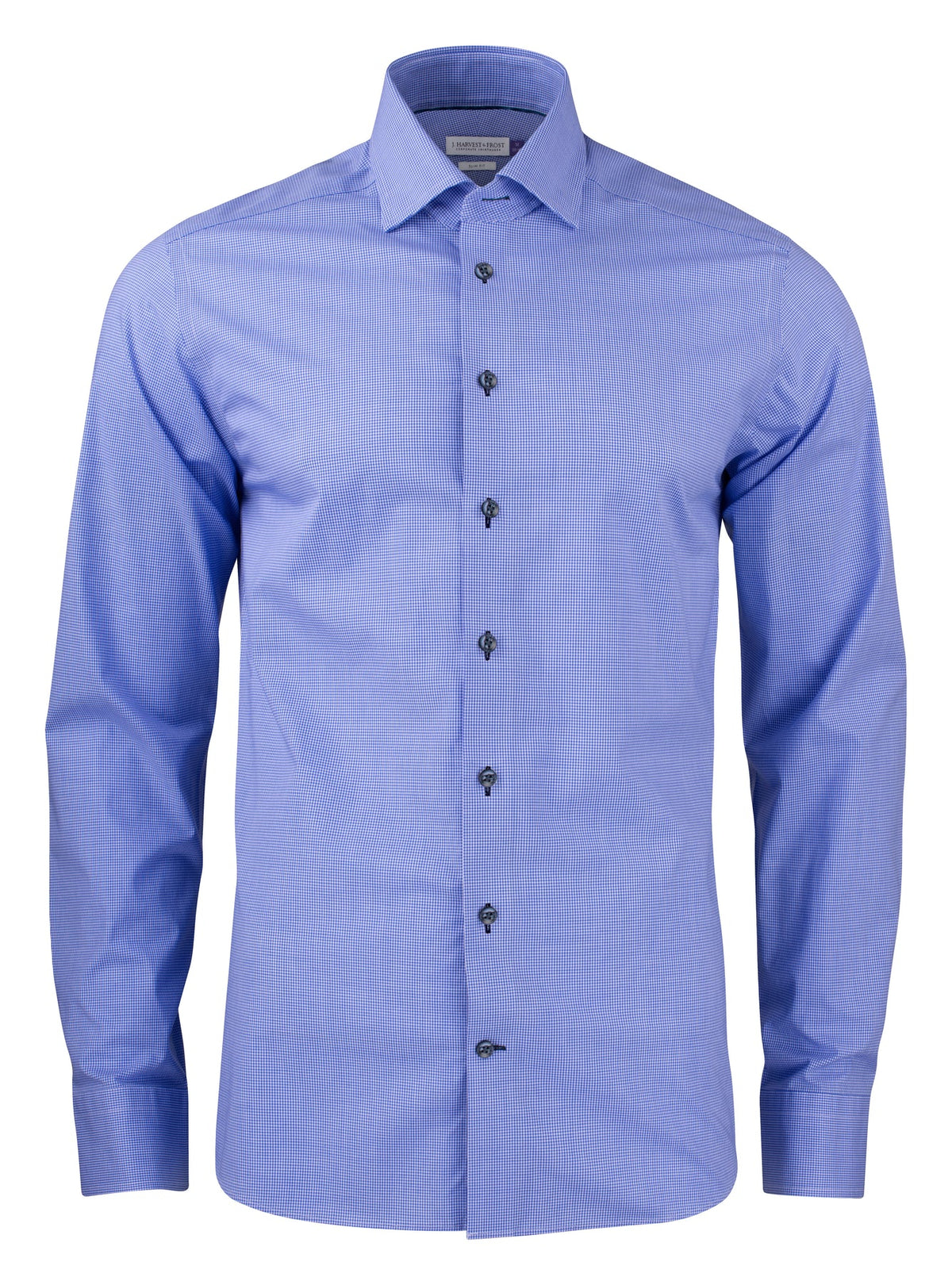 J.Harvest & Frost Purple Bow 141 Slim Fit Marineblau kariert, Vorderansicht