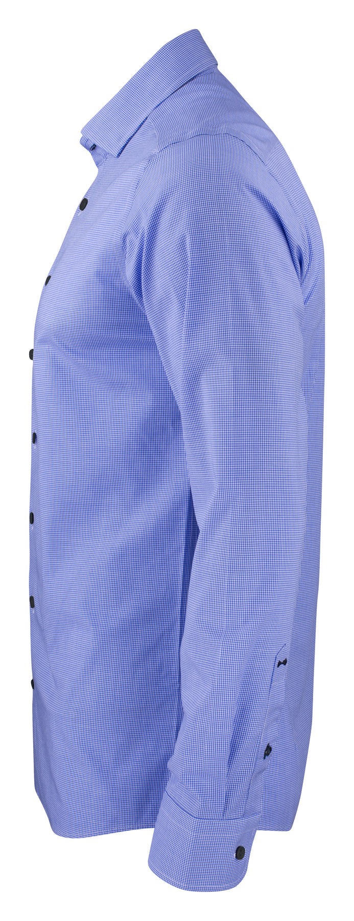 J.Harvest & Frost Purple Bow 141 Slim Fit Marineblau kariert, Seitenansicht links