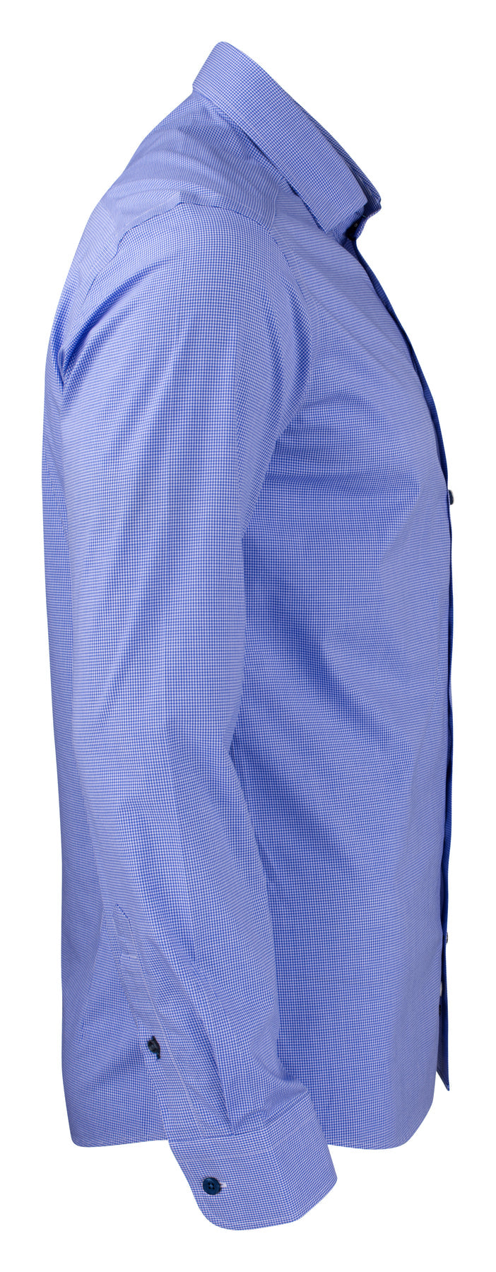 J.Harvest & Frost Purple Bow 141 Slim Fit Marineblau kariert, Seitenansicht rechts