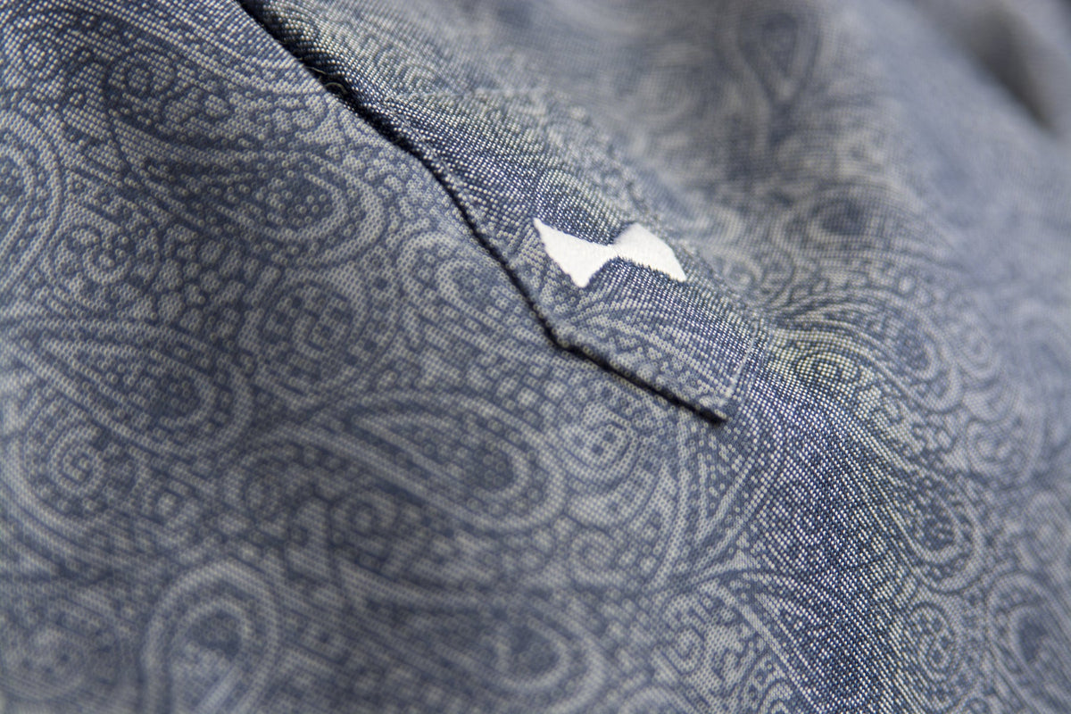 J.Harvest & Frost PB143 Twill Regular Indigo Paisley, Produktansicht