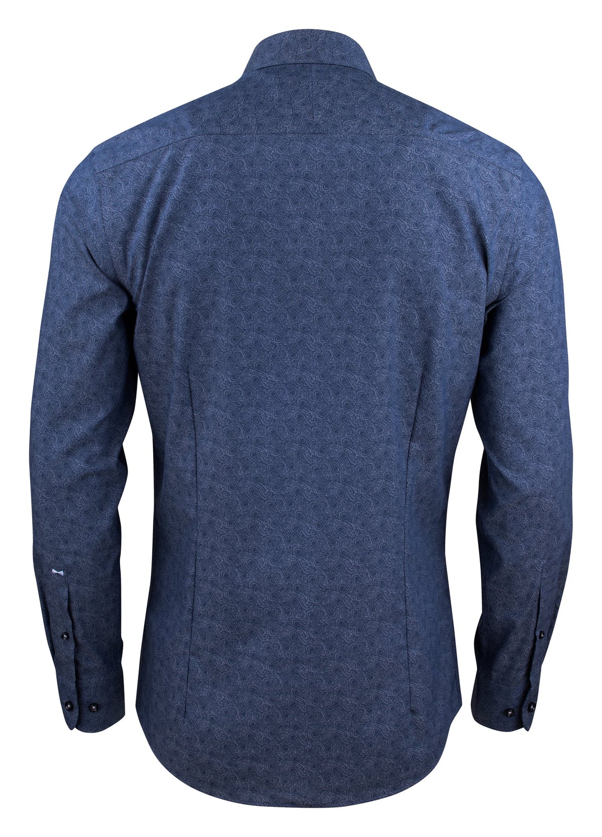 J.Harvest & Frost PB143 Twill Slim Indigo Paisley, Rückansicht