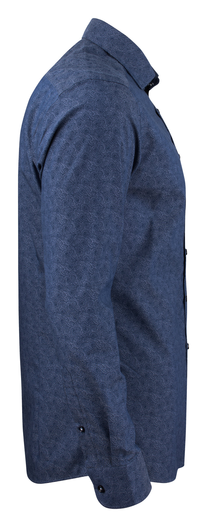 J.Harvest & Frost PB143 Twill Slim Indigo Paisley, Seitenansicht rechts