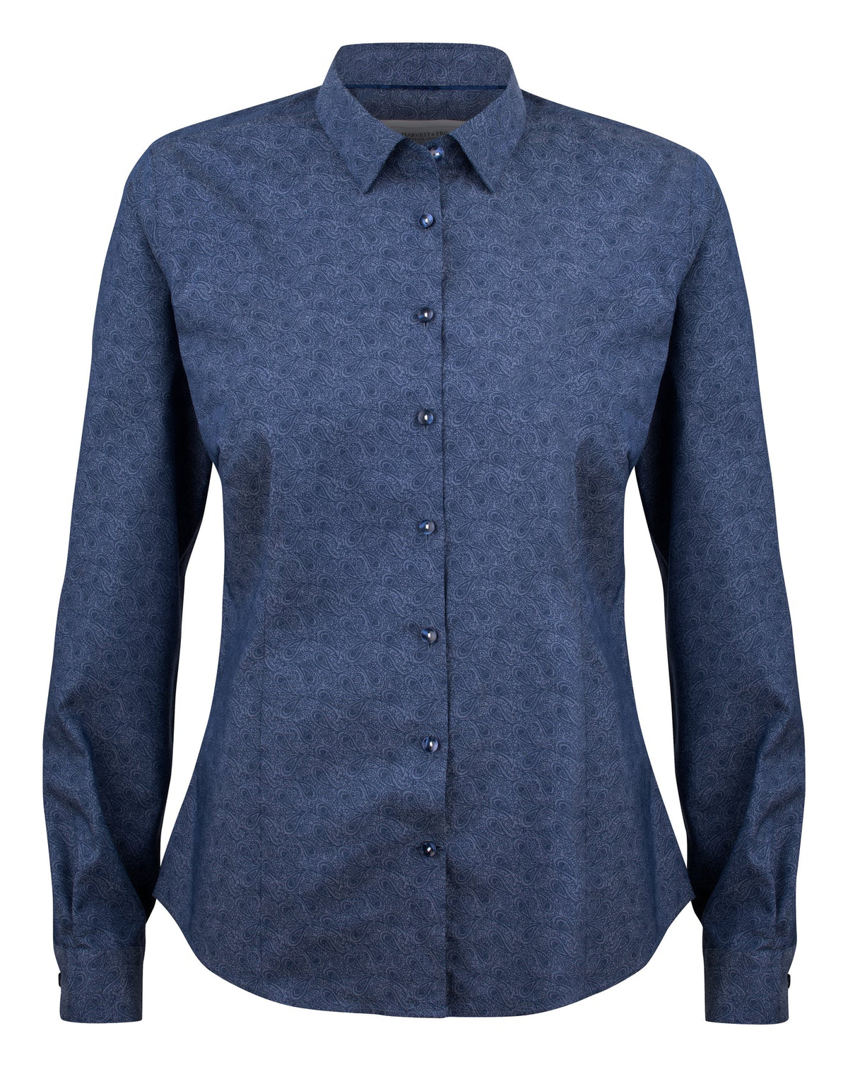 J.Harvest & Frost PB143 Twill Woman Indigo Paisley, Vorderansicht