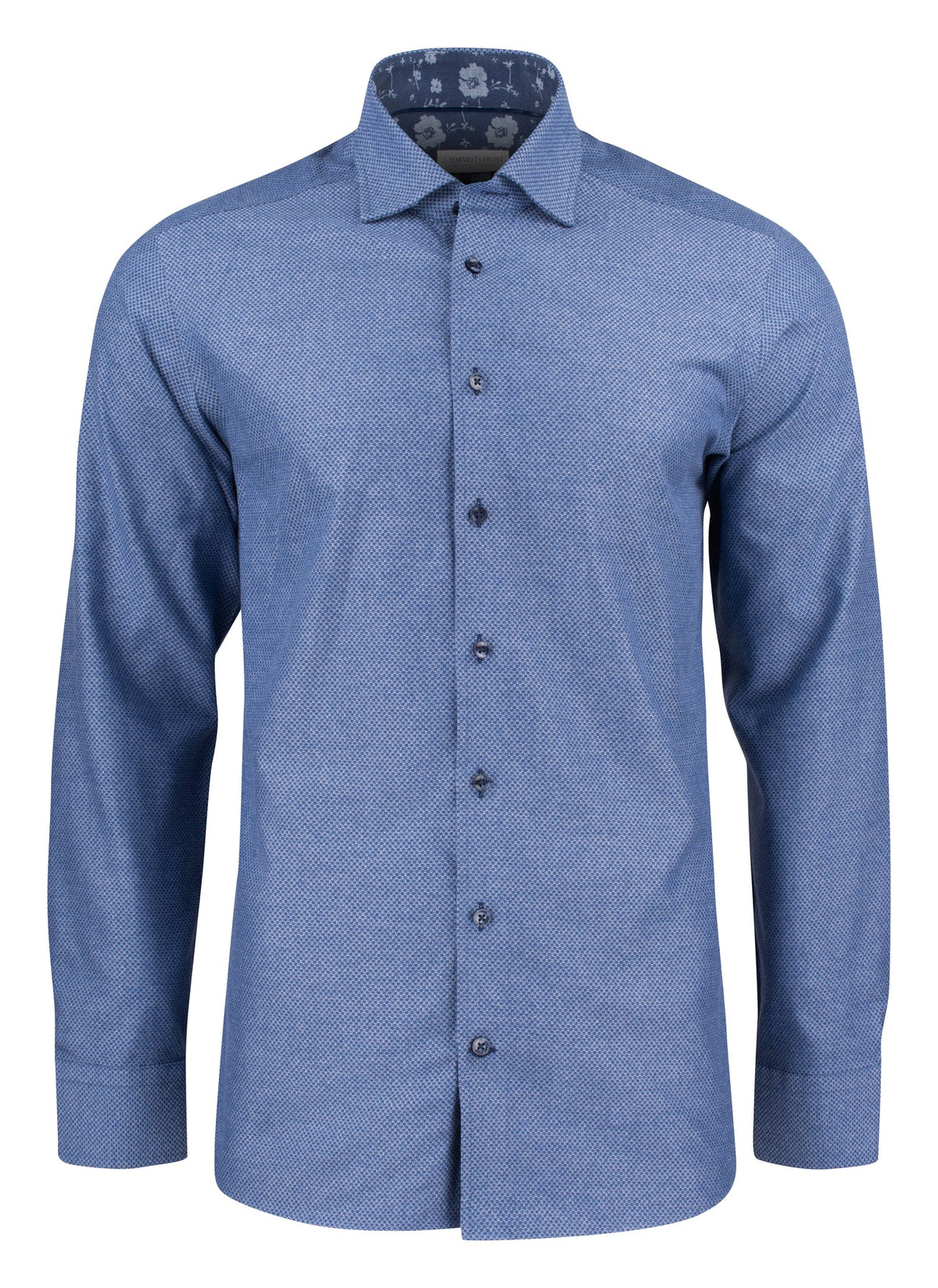 J.Harvest & Frost PB144 Brushed Jacquard Regular Blau, Vorderansicht
