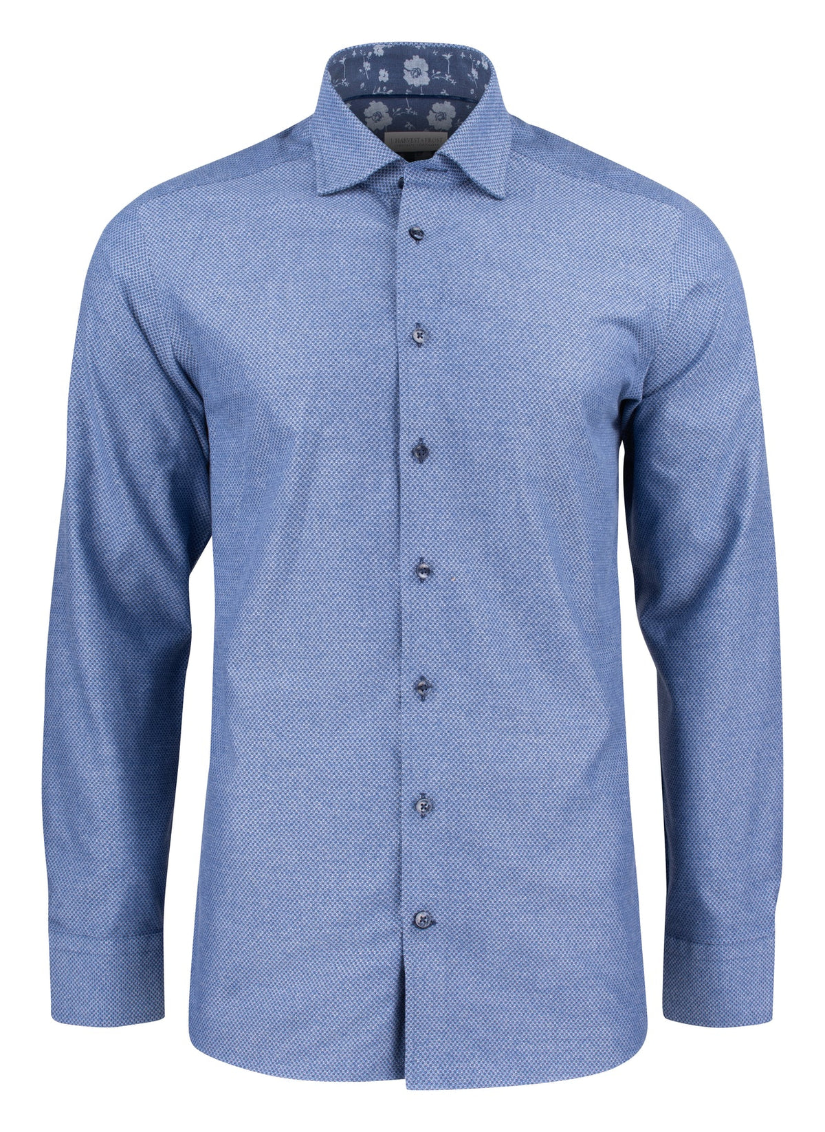 J.Harvest & Frost PB144 Brushed Jacquard Slim Blau, Vorderansicht