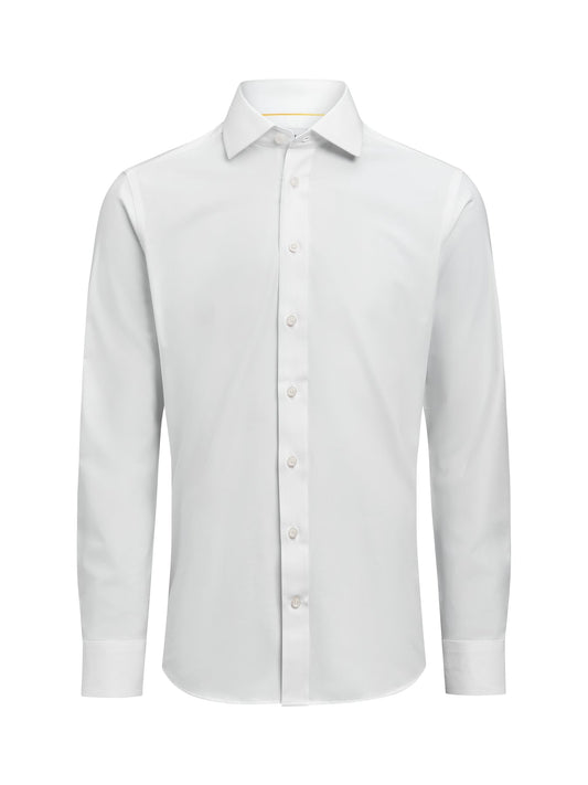 J.Harvest & Frost YB150 Twill Stretch Shirt Regular Fit Men Weiss, Vorderansicht