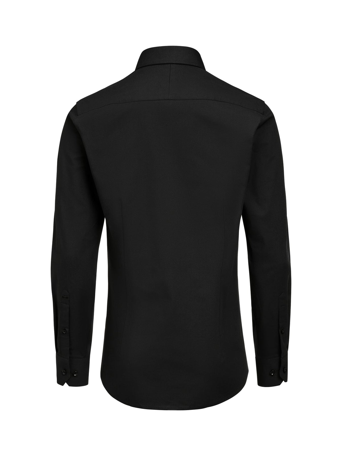 J.Harvest & Frost YB150 Twill Stretch Shirt Regular Fit Men Schwarz, Rückansicht