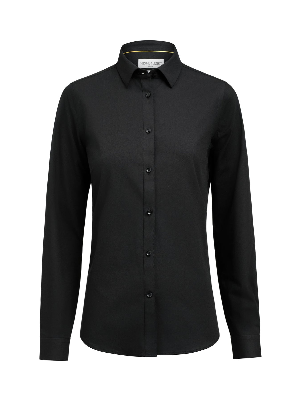 J.Harvest & Frost YB150 Twill Stretch Shirt Woman Contemporary Schwarz, Vorderansicht