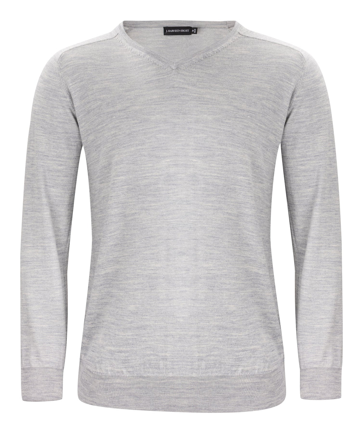 J.Harvest & Frost Merino V Hellgrau meliert, Vorderansicht