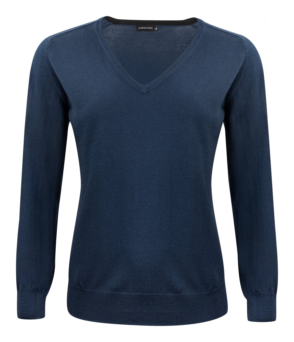 J.Harvest & Frost Merino V Woman Marineblau, Vorderansicht