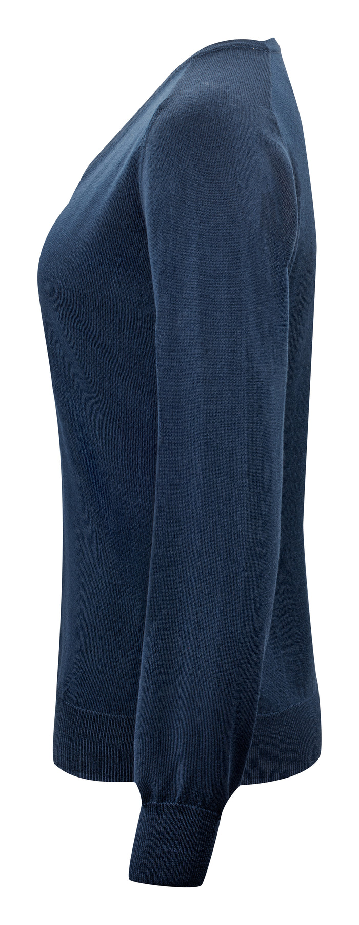 J.Harvest & Frost Merino V Woman Marineblau, Seitenansicht links