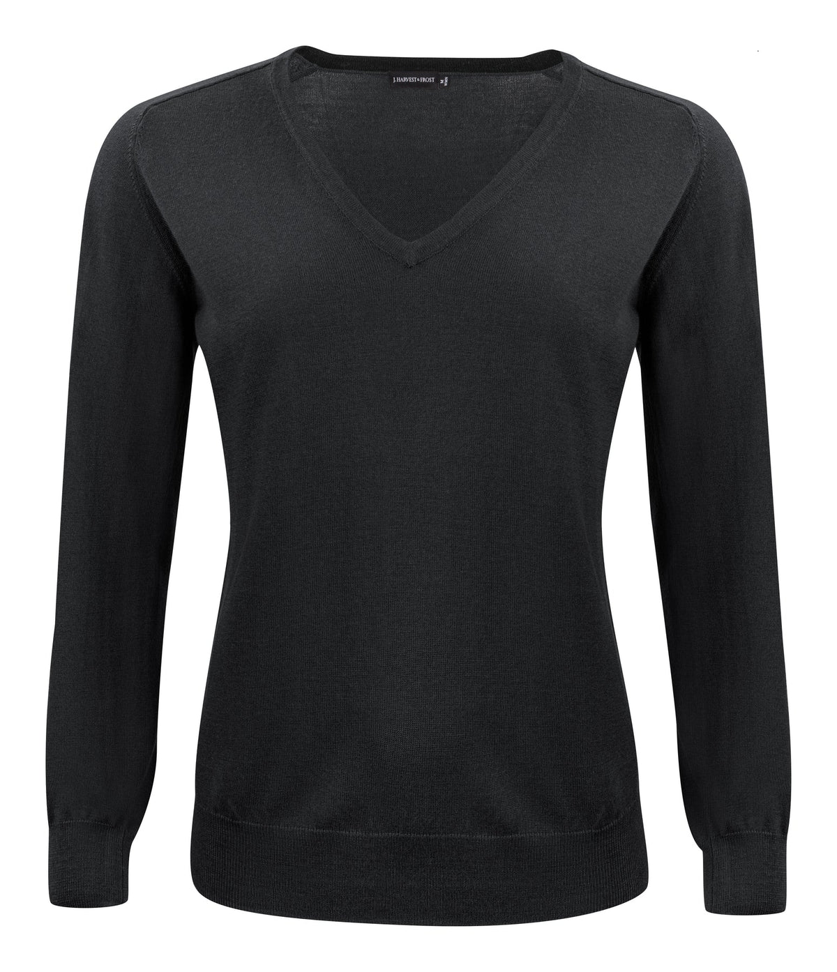 J.Harvest & Frost Merino V Woman Schwarz, Vorderansicht