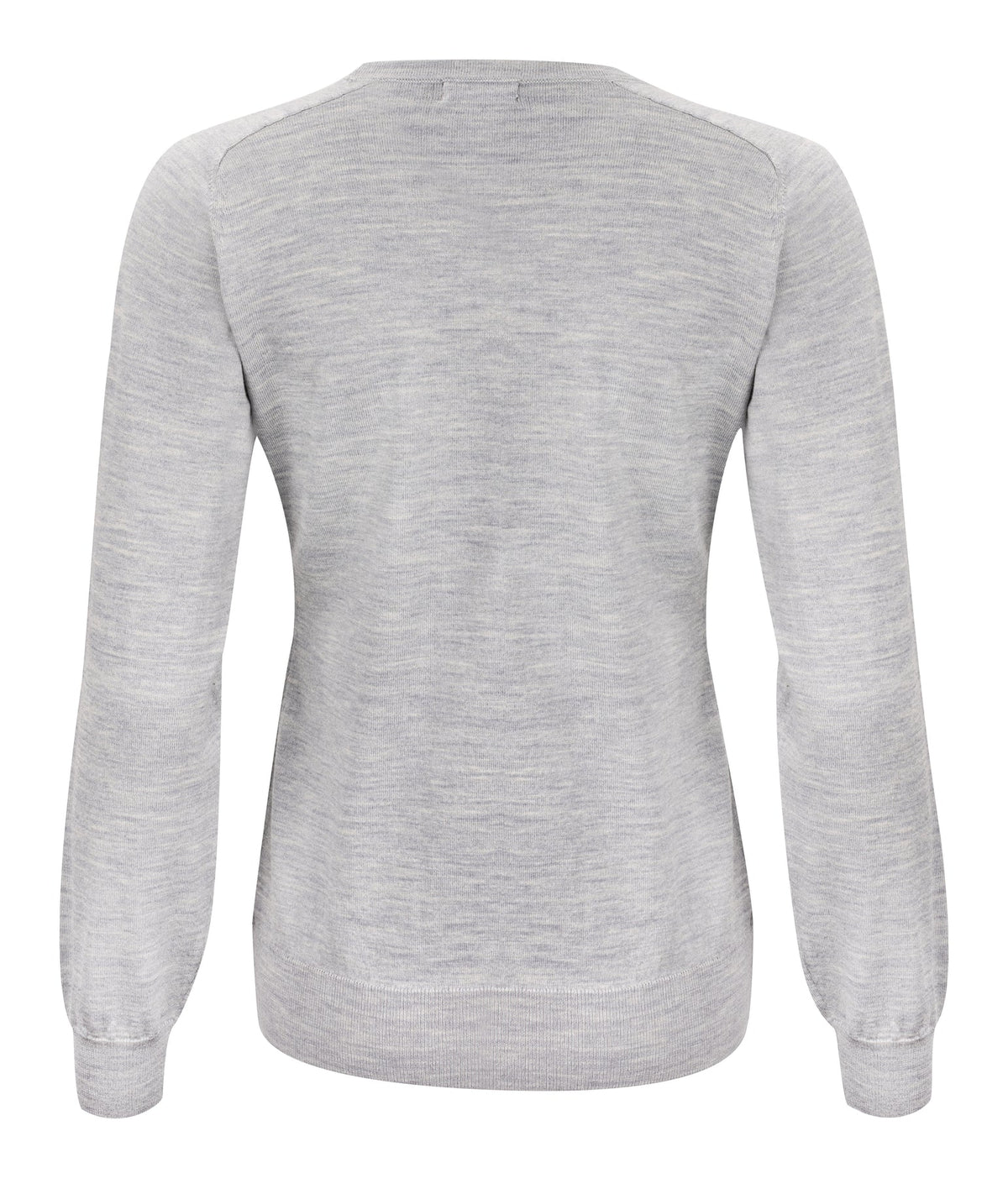 J.Harvest & Frost Merino V Woman Hellgrau meliert, Rückansicht