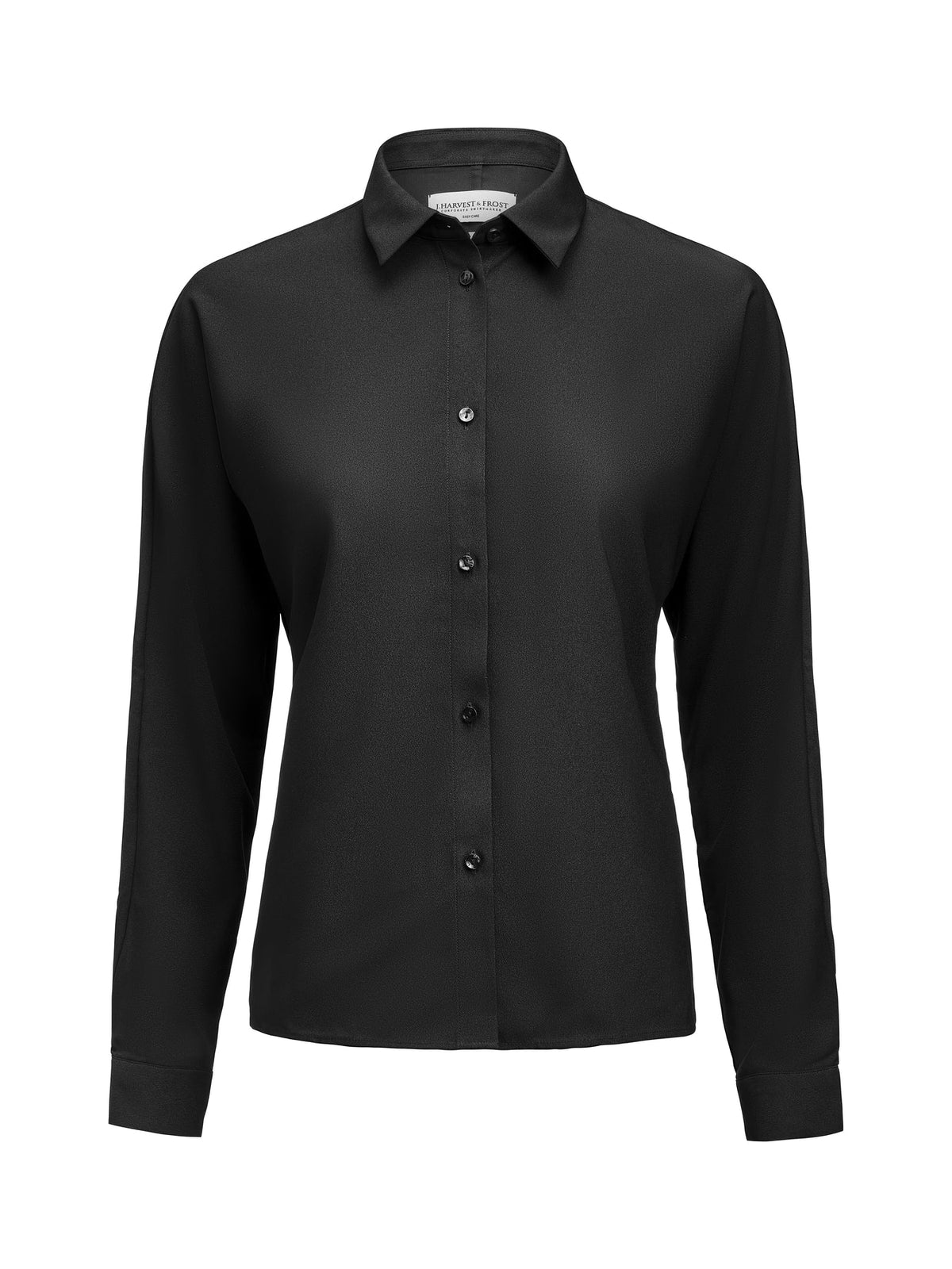 J.Harvest & Frost Crepe Satin Blouse Schwarz, Vorderansicht