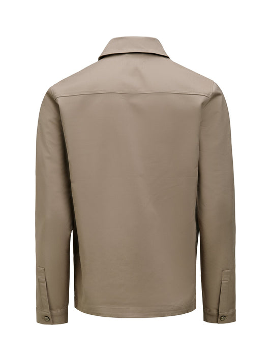 J.Harvest & Frost Modern Zip Overshirt Walnuss, Rückansicht