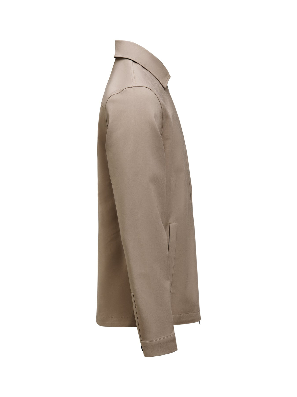J.Harvest & Frost Modern Zip Overshirt Walnuss, Seitenansicht rechts
