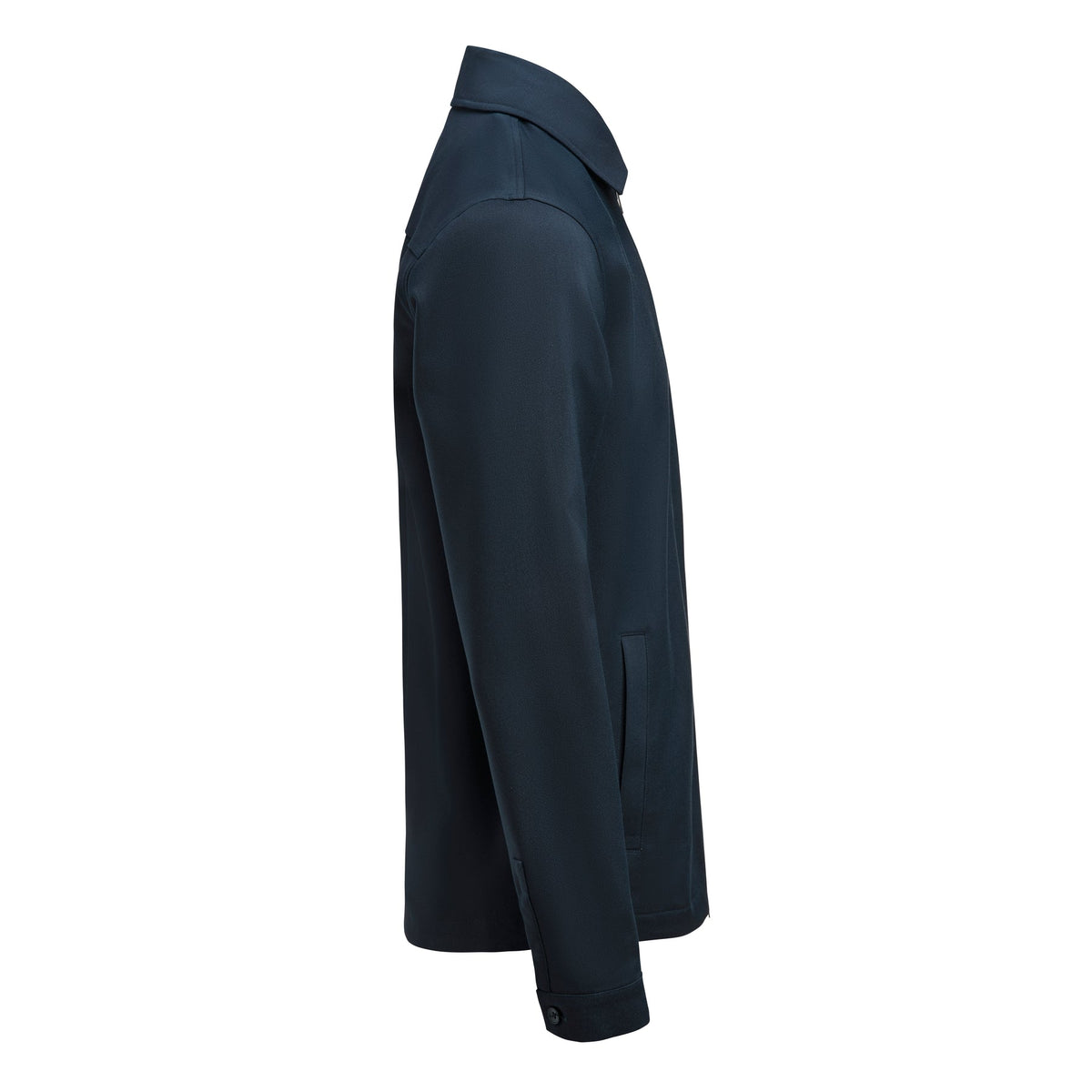 J.Harvest & Frost Modern Zip Overshirt Marineblau, Seitenansicht rechts
