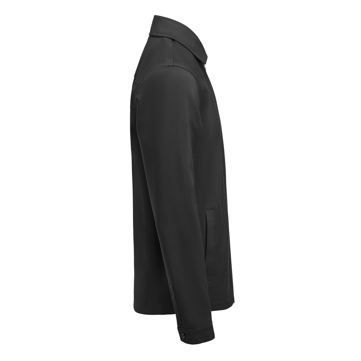 J.Harvest & Frost Modern Zip Overshirt Schwarz, Seitenansicht rechts