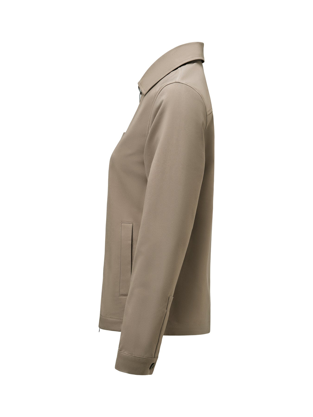 J.Harvest & Frost Modern Zip Overshirt Woman Walnuss, Seitenansicht links
