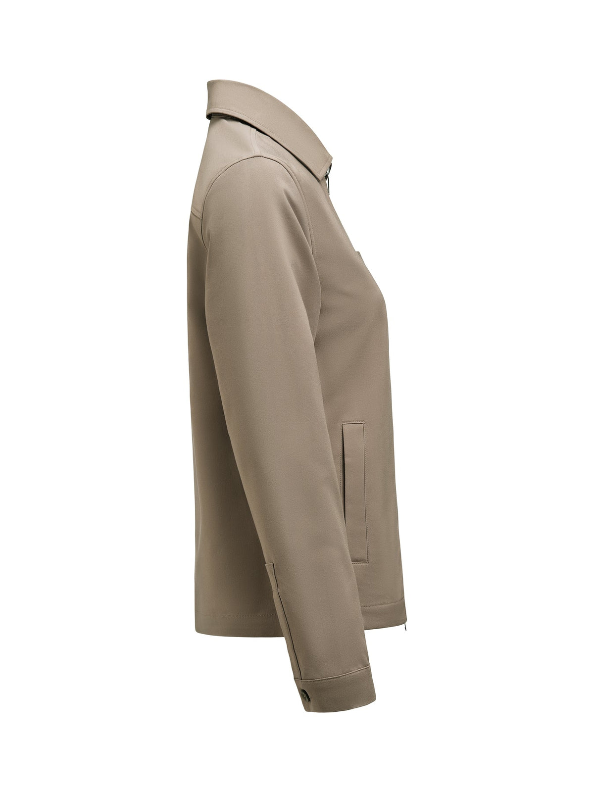 J.Harvest & Frost Modern Zip Overshirt Woman Walnuss, Seitenansicht rechts