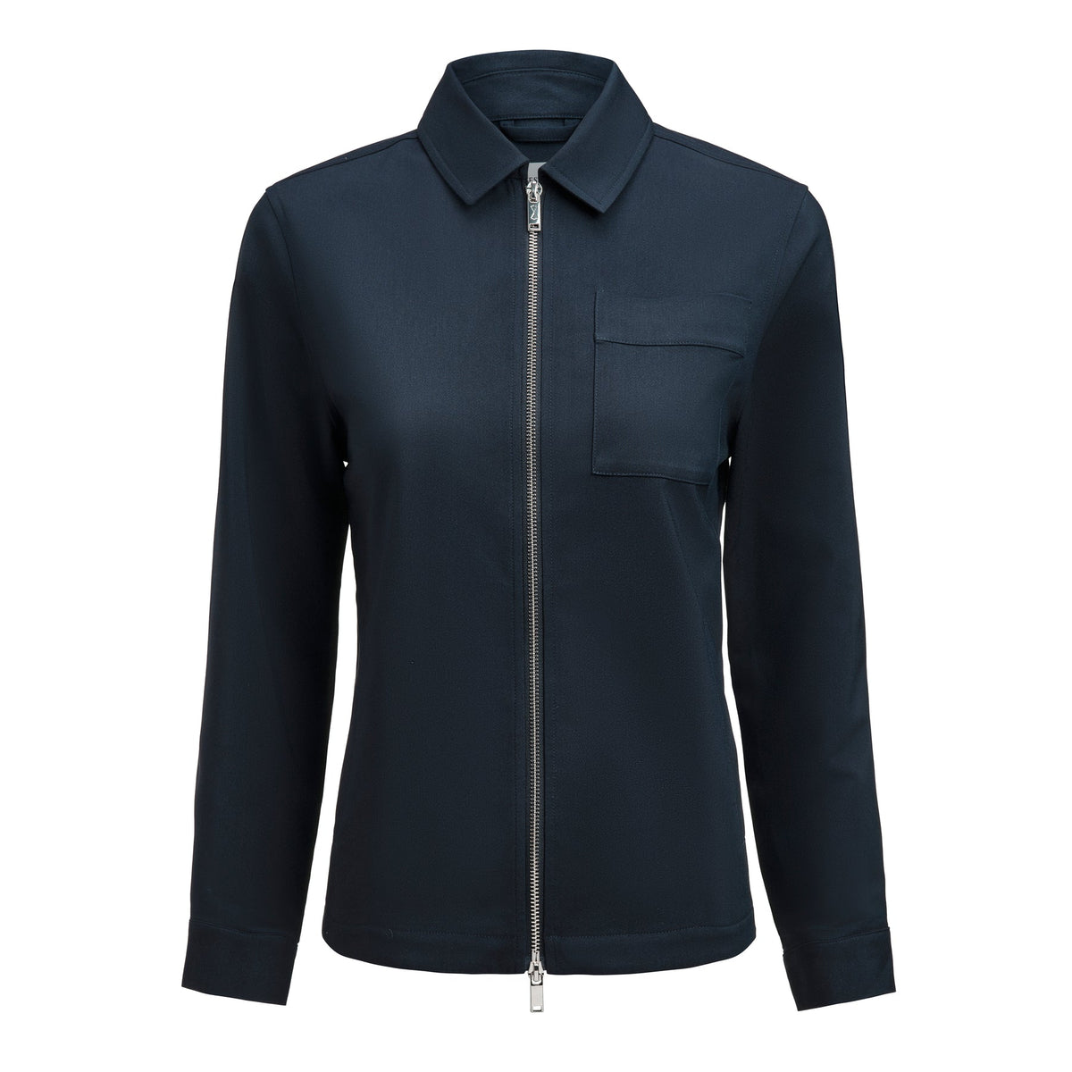 J.Harvest & Frost Modern Zip Overshirt Woman Marineblau, Vorderansicht