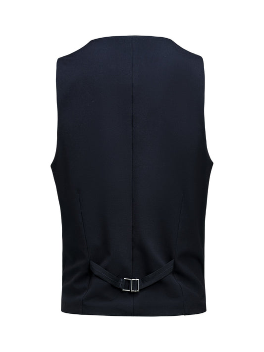 J.Harvest & Frost Signature Suit Vest Marineblau, Rückansicht