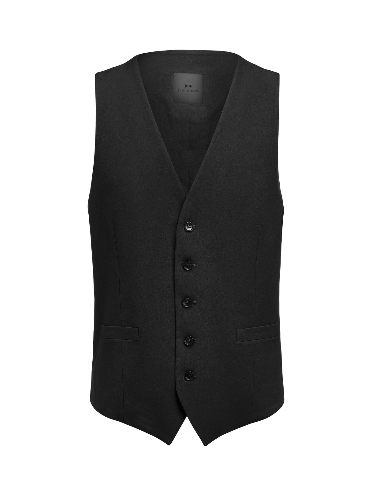 J.Harvest & Frost Signature Suit Vest Schwarz, Vorderansicht