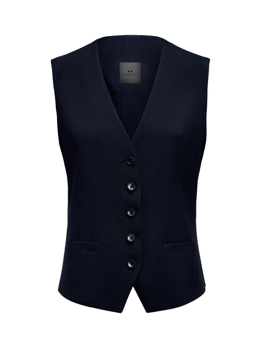 J.Harvest & Frost Signature Suit Vest Woman Marineblau, Vorderansicht