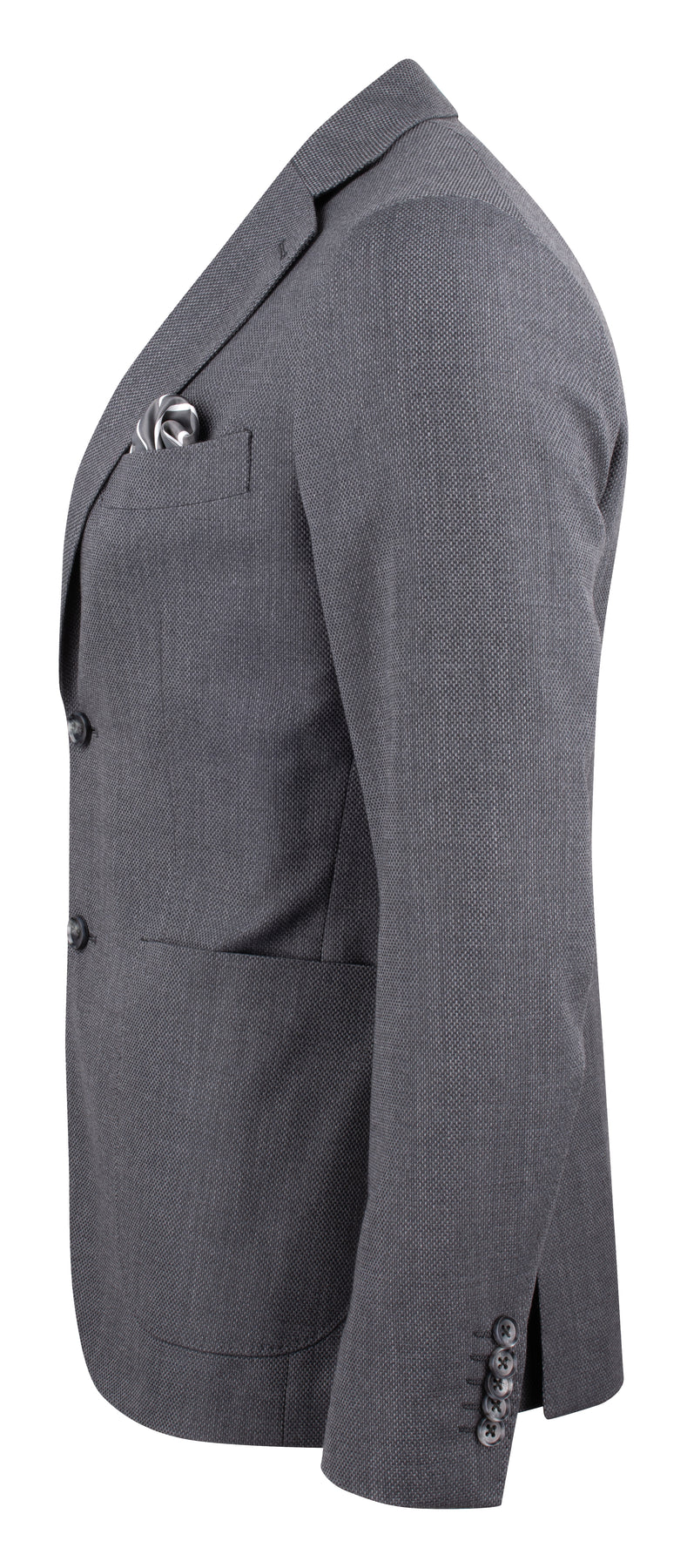 J.Harvest & Frost Club Blazer 30 Man Grau meliert, Seitenansicht links