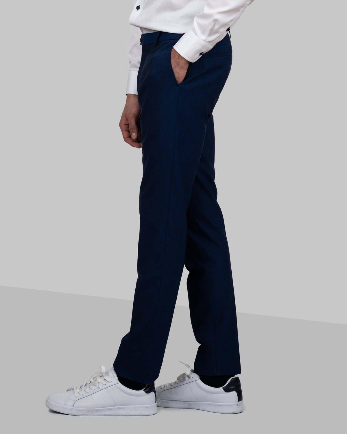 J.Harvest & Frost Classic Trouser Man Marineblau meliert, Produktansicht