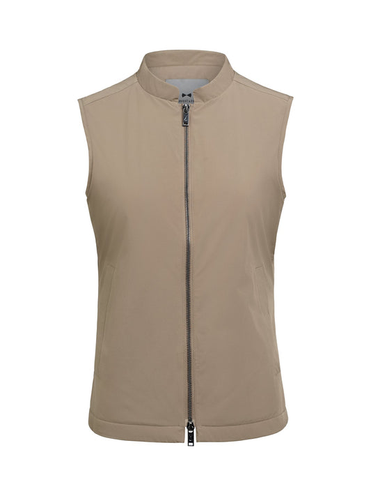 J.Harvest & Frost Modern Vest Woman Walnuss, Vorderansicht